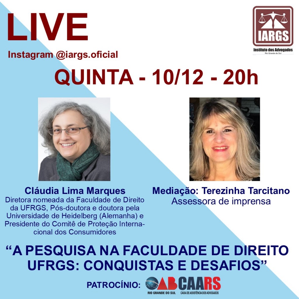 Live Dra Cláudia Lima Marques