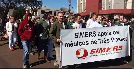 Simers divulga foto do Protesto em Hospital de Três Passos