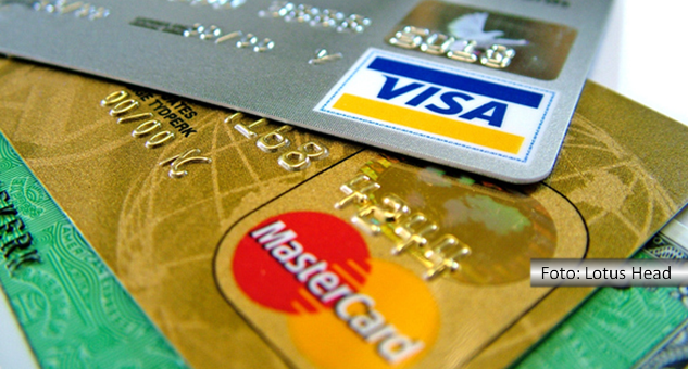 Cartões de crédito Visa e Mastercard