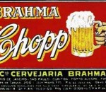 caneca de chope em rótulo da Brahma